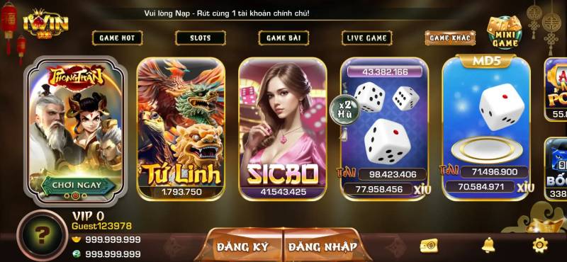 Giao diện iWin: Thân thiện, mượt mà và hiện đại
