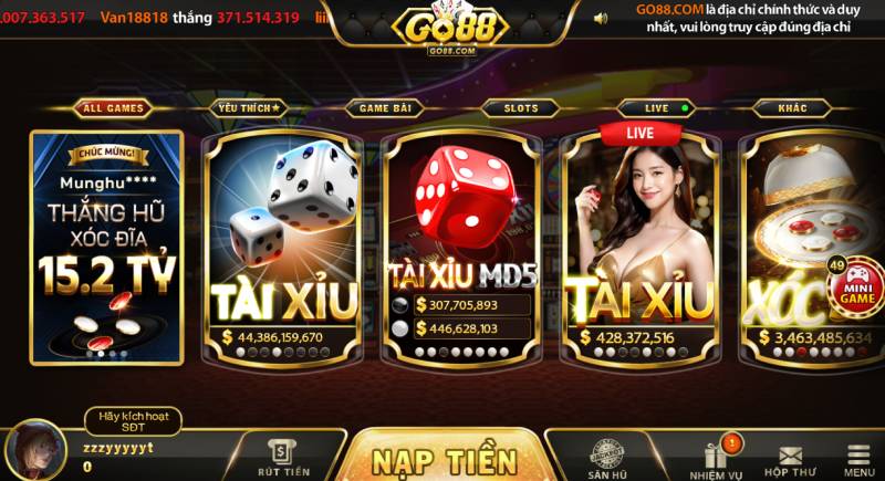 Giao diện và trải nghiệm người dùng tại Go88