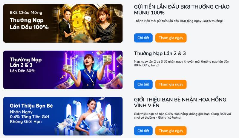 Khuyến mãi và chính sách thành viên BK8