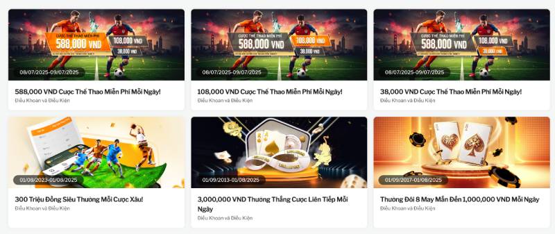 Ưu đãi thể thao và casino đồng hành người chơi